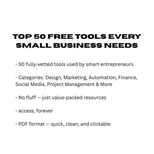 Top 50 Free Tools Every Small Business Needs